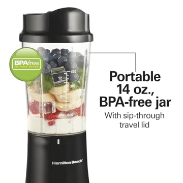 Hamilton Beach Blend & Go Personal Blender for Smoothies