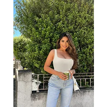 OQQ Women's Seamless Ribbed Tank Tops for Every Occasion