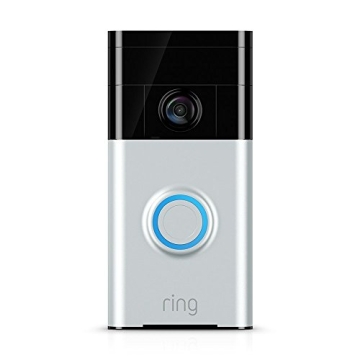 Ring Video Doorbell (1st Gen) – 720p HD video, motion activated alerts, easy installation – Satin Nickel