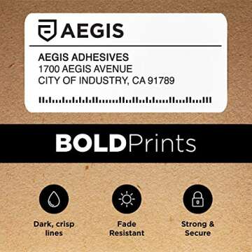 Aegis Adhesives Direct Thermal Labels for DYMO 30323 - 220 Labels Rolled