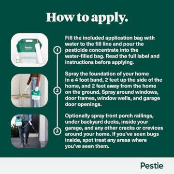 Pestie Home Barrier Pest Control Kit, Expert Pest Control for Your Home, Fast-Acting, Long-Lasting Insect Killer, Professional Spray Protects Against Common Pests