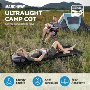 MARCHWAY Ultralight Portable Camping Cot for Travel