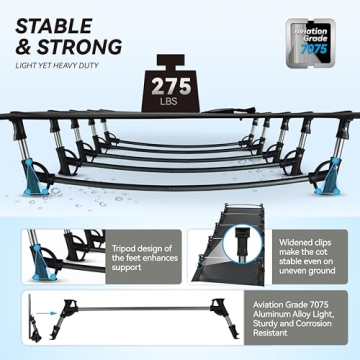 MARCHWAY Ultralight Portable Camping Cot for Travel