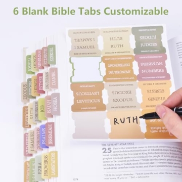 Stylish Qmoso Bible Tabs for Effortless Study Organization