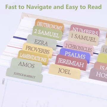 Stylish Qmoso Bible Tabs for Effortless Study Organization