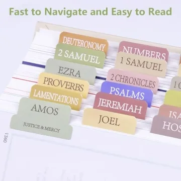 Stylish Qmoso Bible Tabs for Effortless Study Organization
