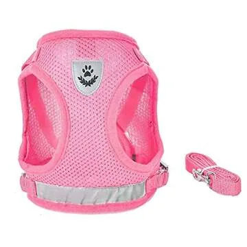 FEimaX Adjustable Dog Harness and Leash Set for Small Pets