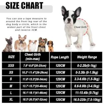 FEimaX Adjustable Dog Harness and Leash Set for Small Pets