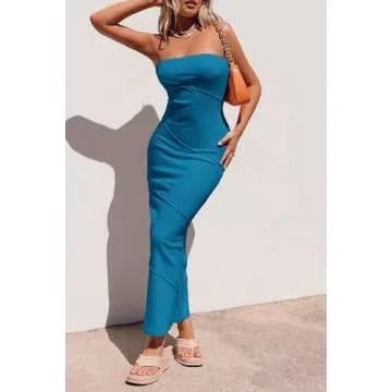 Stylish PRETTYGARDEN Ribbed Maxi Dress for Summer Fun