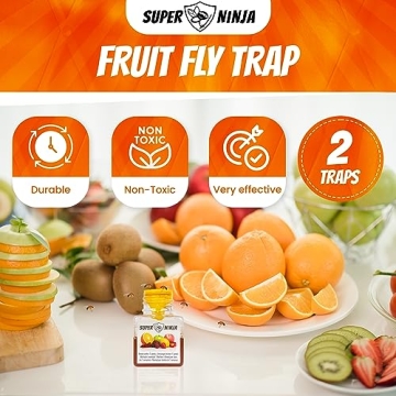 Fruit Fly Trap Kit - 2 Traps for Indoor Use