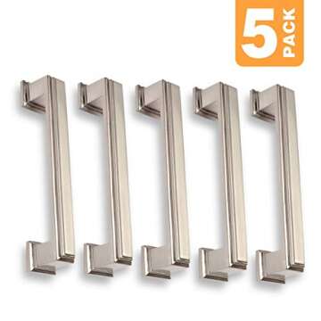 Southern Hills 5" Brushed Nickel Kitchen Cabinet Handles