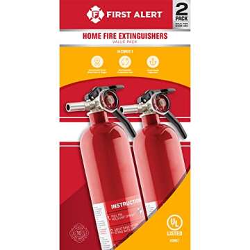 First Alert Home1-2, Standard Home Fire Extinguisher, Red, 2PACK