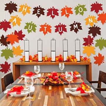 Whaline Autumn Maple Leaf Cutouts for Decor and Crafts