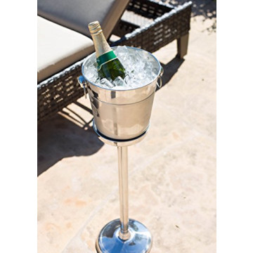 Stainless Steel Champagne Bucket with Stand for Parties