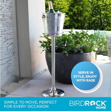 Stainless Steel Champagne Bucket with Stand for Parties