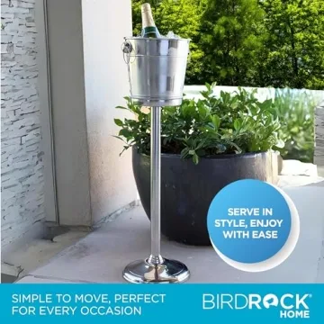 Stainless Steel Champagne Bucket with Stand for Parties
