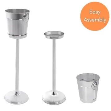 Stainless Steel Champagne Bucket with Stand for Parties