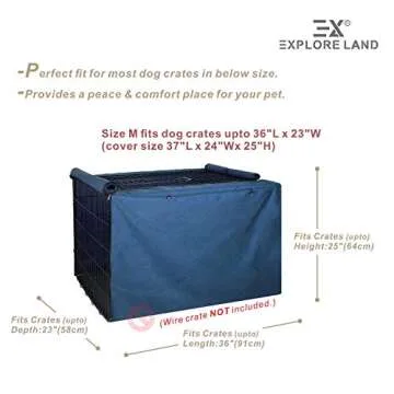 Explore Land Dog Crate Cover for 36" Wire Cages
