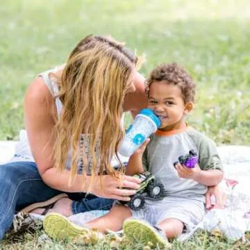 Playtex Sipsters Stage 3 Milk and Water Spill-Proof, Leak-Proof, Break-Proof Insulated Toddler Straw Sippy Cup Set, 9 Ounce - 2 Count