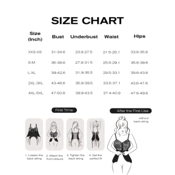 Plus Size Black Satin Lace Corset Set for Women