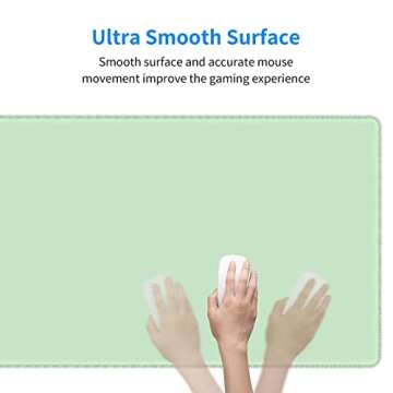 Sage Green Mouse Pad Extended Large Gaming Mint Mousepad XL Big Long Oversized Desk Mat Stitched Edges 31.5 X 11.8 Inch for Home Office