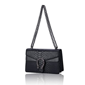 Aiqudou Fashion Snake-Print Leather Handbag - Versatile Crossbody & Shoulder Bag