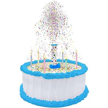 BEST PARTY EVER! Confetti Candle Cake Topper, Shower Your Cake in Edible Confetti Sprinkles, Fun Way...