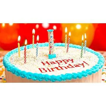 BEST PARTY EVER! Confetti Candle Cake Topper, Shower Your Cake in Edible Confetti Sprinkles, Fun Way to Celebrate Birthdays, Parties and More, 2-Pack, Pink