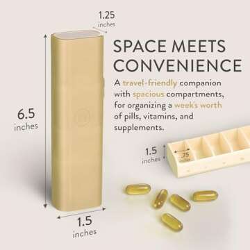 Mimi Medcessories Pretty Pill Box - Stylish Pill Organizer Set