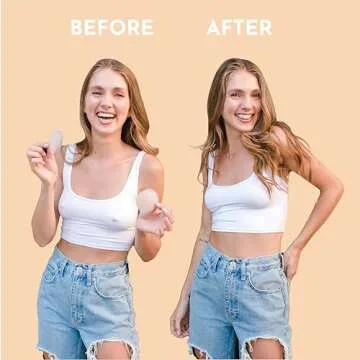 Boob-eez Headlight Hiders Thin Reusable Silicone Nipple Pasties (Nude)