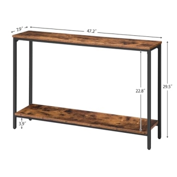 Durable HOOBRO Narrow Console Table for Small Spaces