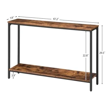 Durable HOOBRO Narrow Console Table for Small Spaces