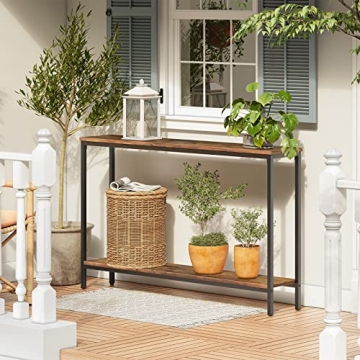 Durable HOOBRO Narrow Console Table for Small Spaces