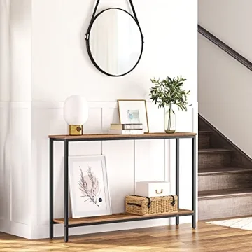 Durable HOOBRO Narrow Console Table for Small Spaces