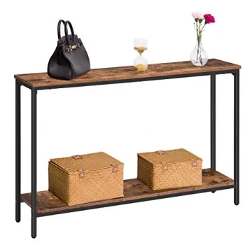 Durable HOOBRO Narrow Console Table for Small Spaces
