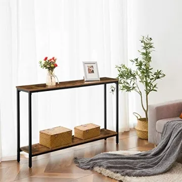 Durable HOOBRO Narrow Console Table for Small Spaces