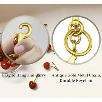 AyMcxDayRuf Glitter Cherry Bag Charm Purse Cherry Charms Keychain for Women Christmas Valentine Handbags Bag Gifts (Sweet Cherry)