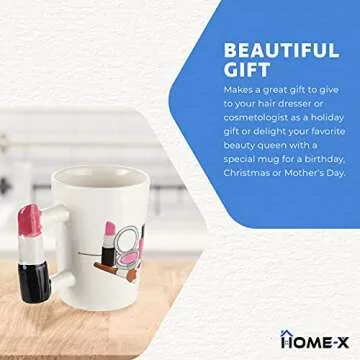 HOME-X Novelty Lipstick Coffee Mug for Beauty Lovers