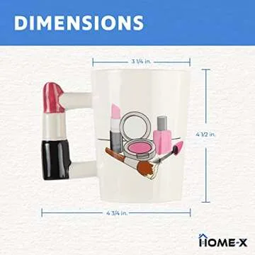 HOME-X Novelty Lipstick Coffee Mug for Beauty Lovers