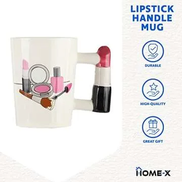 HOME-X Novelty Lipstick Coffee Mug for Beauty Lovers