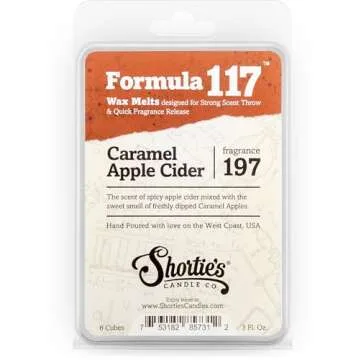 Shortie's Candle Company Apple Wax Melts Variety Pack - Apple Harvest, Caramel Apple, Apple Afternoon - Formula 117-3 Highly Scented 3 Oz. Bars - Made with Natural Oils - Apple Warmer Wax Cubes