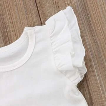 Adorable Infant Toddler Girls Ruffle T-Shirt - Soft Cotton