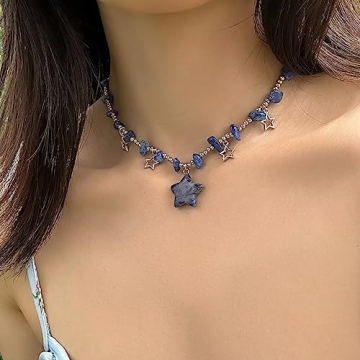 Y2K Healing Crystal Star Pendant Choker Women's Summer Jewelry