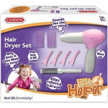 Casdon Little Helper Hair Dryer Kit for Creative Play