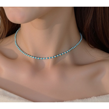 Turquoise Jewelry - Freshwater Pearl And Turquoise Necklace