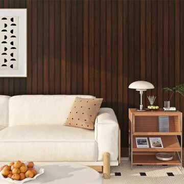 FunStick Brown Slats Wood Wallpaper - Stylish & Removable