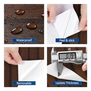 FunStick Brown Slats Wood Wallpaper Peel and Stick