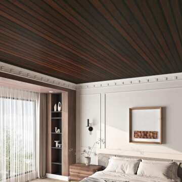 FunStick Brown Slats Wood Wallpaper Peel and Stick
