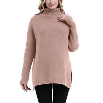 GINKANA Maternity Jumper Sweater for Pregnant Women Long Sleeve Casual Tunic Sweater Pullover Sweate...