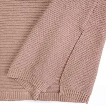 GINKANA Maternity Jumper Sweater for Pregnant Women Long Sleeve Casual Tunic Sweater Pullover Sweater Pregnancy Tops,Dark Apricot,L